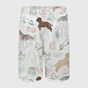 Детские спортивные шорты 3D с принтом Рисунок домашних любимцев в Белгороде,  100% полиэстер
 | пояс оформлен широкой мягкой резинкой, ткань тянется
 | арт | бабочка | бабочки | дерево | деревья | карандаш | кошка | кошки | птица | птицы | рисунок | рисунок карандашом | собака | собаки