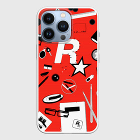 Чехол для iPhone 13 Pro с принтом Rockstar в Белгороде,  |  | Тематика изображения на принте: grand theft auto | gta | max payne | rockstar | гта | игроман | игры | ключи | макс пейн | очки | пистолет | рокстар