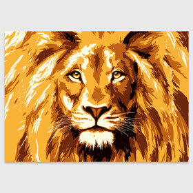 Поздравительная открытка с принтом Взгляд льва в Белгороде, 100% бумага | плотность бумаги 280 г/м2, матовая, на обратной стороне линовка и место для марки
 | арт | грива | деко | жедтая | животные | закат | зверей | золото | кошка | лев | лето | львенок | неоновая | очки | пляж | прайд | разноцветная | солнце | тигр | узоры | царь | яркие