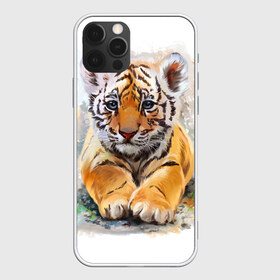 Чехол для iPhone 12 Pro Max с принтом Tiger Art в Белгороде, Силикон |  | art | blue | dinamic picture | lion | tiger | white | арт | животные | картинка | лев | рисунок | тигр