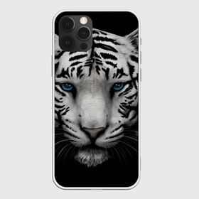 Чехол для iPhone 12 Pro Max с принтом Белый Тигр в Белгороде, Силикон |  | Тематика изображения на принте: tiger | животное | тигр | тигрица | чернобелый