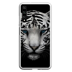 Чехол для Honor 20 с принтом Белый Тигр в Белгороде, Силикон | Область печати: задняя сторона чехла, без боковых панелей | Тематика изображения на принте: tiger | животное | тигр | тигрица | чернобелый