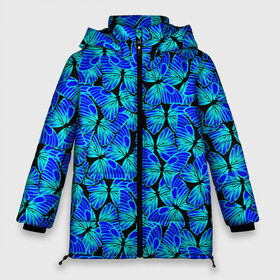 Женская зимняя куртка 3D с принтом Голубые бабочки в Белгороде, верх — 100% полиэстер; подкладка — 100% полиэстер; утеплитель — 100% полиэстер | длина ниже бедра, силуэт Оверсайз. Есть воротник-стойка, отстегивающийся капюшон и ветрозащитная планка. 

Боковые карманы с листочкой на кнопках и внутренний карман на молнии | angel | butterfly | pattern | summer | wings | ангел | бабочка | бабочки | животные | крылышки | крылья | летающие | летние | магия | махаон | мотылек | насекомые | небесные | неон | неоновые | паттерн | природа