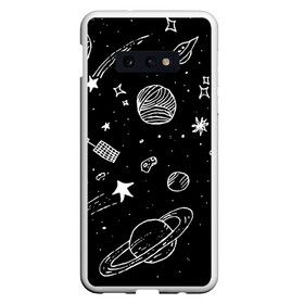 Чехол для Samsung S10E с принтом Cosmos в Белгороде, Силикон | Область печати: задняя сторона чехла, без боковых панелей | Тематика изображения на принте: comet | cosmos | moon | planet | satellite | saturn | space | star | weightlessness | звезда | комета | космос | луна | невесомость | планета | сатурн | спутник