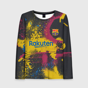 Женский лонгслив 3D с принтом FC Barcelona | La Liga pre-match shirt (2021) в Белгороде, 100% полиэстер | длинные рукава, круглый вырез горловины, полуприлегающий силуэт | 0x000000123 | barca | barcelona | fcb | messi | барса | барселона | месси | фкб