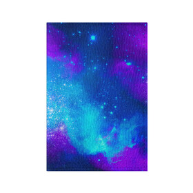 Обложка для паспорта матовая кожа с принтом Космос в Белгороде, натуральная матовая кожа | размер 19,3 х 13,7 см; прозрачные пластиковые крепления | астроном | бесконечность | вселенная | звезда | звезды | комета | космонавт | космос | море | небо | неон | пальма | планета