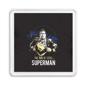 Магнит 55*55 с принтом Supermen в Белгороде, Пластик | Размер: 65*65 мм; Размер печати: 55*55 мм | man | steel | superman | vdzajul | супермен | супермэн