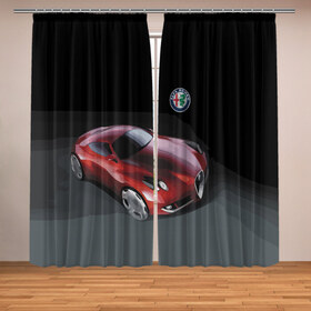 Фотошторы с принтом Alfa Romeo в Белгороде, Блэкаут (светозащита 90%) / Габардин (светозащита 40% | 2 полотна шириной по 145 см; Высота 200-300 см; Крепление: шторная лента (на крючки); | alfa romeo | car | italy | motorsport | prestige | автоспорт | альфа ромео | италия | престиж