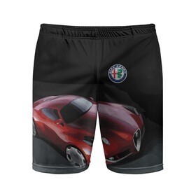 Мужские шорты спортивные с принтом Alfa Romeo в Белгороде,  |  | alfa romeo | car | italy | motorsport | prestige | автоспорт | альфа ромео | италия | престиж