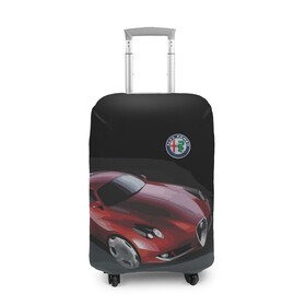 Чехол для чемодана 3D с принтом Alfa Romeo в Белгороде, 86% полиэфир, 14% спандекс | двустороннее нанесение принта, прорези для ручек и колес | alfa romeo | car | italy | motorsport | prestige | автоспорт | альфа ромео | италия | престиж