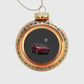 Стеклянный ёлочный шар с принтом Alfa Romeo в Белгороде, Стекло | Диаметр: 80 мм | Тематика изображения на принте: alfa romeo | car | italy | prestige | автомобиль | альфа ромео | италия | престиж