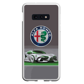 Чехол для Samsung S10E с принтом Alfa Romeo motorsport в Белгороде, Силикон | Область печати: задняя сторона чехла, без боковых панелей | Тематика изображения на принте: alfa romeo | car | italy | motorsport | prestige | автоспорт | альфа ромео | италия | престиж