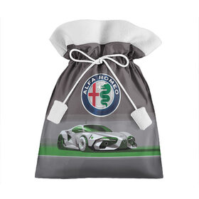 Подарочный 3D мешок с принтом Alfa Romeo motorsport в Белгороде, 100% полиэстер | Размер: 29*39 см | Тематика изображения на принте: alfa romeo | car | italy | motorsport | prestige | автоспорт | альфа ромео | италия | престиж