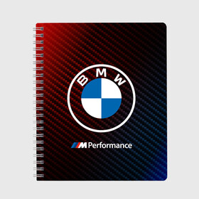 Тетрадь с принтом BMW БМВ в Белгороде, 100% бумага | 48 листов, плотность листов — 60 г/м2, плотность картонной обложки — 250 г/м2. Листы скреплены сбоку удобной пружинной спиралью. Уголки страниц и обложки скругленные. Цвет линий — светло-серый
 | 2020 | auto | b m w | bmv | bmw | car | logo | moto | performance | power | series | sport | авто | б м в | бмв | игра | игры | иьц | лого | логотип | марка | машина | мото | мотоцикл | павер | перфоманс | серии | серия | символ | спорт