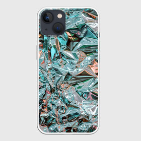 Чехол для iPhone 13 с принтом Голографическая фольга в Белгороде,  |  | casual | cosplay | crumpled | foil | holographic | metal | metall | steel | texture | wrinkled | голографическая | голография | косплей | кэжуал | метал | металл | мода | модная | мятая | обертка | разводы | смятая | сталь | текстура | фольга | 