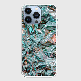 Чехол для iPhone 13 Pro с принтом Голографическая фольга в Белгороде,  |  | casual | cosplay | crumpled | foil | holographic | metal | metall | steel | texture | wrinkled | голографическая | голография | косплей | кэжуал | метал | металл | мода | модная | мятая | обертка | разводы | смятая | сталь | текстура | фольга | 