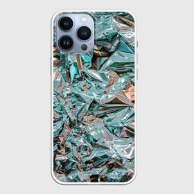 Чехол для iPhone 13 Pro Max с принтом Голографическая фольга в Белгороде,  |  | casual | cosplay | crumpled | foil | holographic | metal | metall | steel | texture | wrinkled | голографическая | голография | косплей | кэжуал | метал | металл | мода | модная | мятая | обертка | разводы | смятая | сталь | текстура | фольга | 