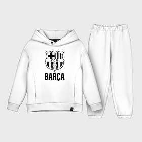 Детский костюм хлопок Oversize с принтом BARCA в Белгороде,  |  | barcelona | champions | fc | fc barcelona 20 21 | fcb | football club | league | lionel | messi | spain | sport | барселона | испания | лига | лионель | месси | спортивные | униформа | фирменые цвета | фк | футбольный клуб | чемпионов