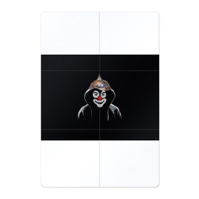 Магнитный плакат 2Х3 с принтом Клоун в шапочке в Белгороде, Полимерный материал с магнитным слоем | 6 деталей размером 9*9 см | 5g вышки | клоун | связь | фобия | фольга