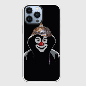 Чехол для iPhone 13 Pro Max с принтом Клоун в шапочке в Белгороде,  |  | Тематика изображения на принте: 5g вышки | клоун | связь | фобия | фольга