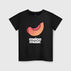 Детская футболка хлопок с принтом MELON MUSIC в Белгороде, 100% хлопок | круглый вырез горловины, полуприлегающий силуэт, длина до линии бедер | Тематика изображения на принте: mayot | melon | music | seemee | yungway | вэй | дыни | майот | мелон | мьюзик | сими | янг | янгвэй