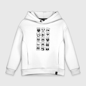 Детское худи Oversize хлопок с принтом MARSHMELLO в Белгороде, френч-терри — 70% хлопок, 30% полиэстер. Мягкий теплый начес внутри —100% хлопок | боковые карманы, эластичные манжеты и нижняя кромка, капюшон на магнитной кнопке | marshmello | американский | диджей | жанре | музыкальный | музыки | продюсер | электронной