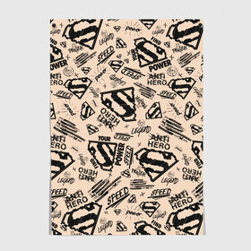 Постер с принтом Find your power в Белгороде, 100% бумага
 | бумага, плотность 150 мг. Матовая, но за счет высокого коэффициента гладкости имеет небольшой блеск и дает на свету блики, но в отличии от глянцевой бумаги не покрыта лаком | man | steel | superman | vdzajul | супермен | супермэн