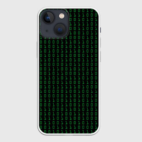 Чехол для iPhone 13 mini с принтом Бинарный код в Белгороде,  |  | 1 и 0 | binary | computer | green | matrix | programming | stream | streaming | system | бинарный | буквы | двоичная | двоичный | единицы | зеленые | код | кода | компьютерный | матрица | нули | поток | программирование | символы