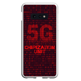 Чехол для Samsung S10E с принтом 5G Chipization unit в Белгороде, Силикон | Область печати: задняя сторона чехла, без боковых панелей | 5g | 5г | covid | covid 19 | sign | джи | заговора | заговоров | запрещающий | знак | излучение | коронавирус | лучи | облучение | остановите | остановите чипирование | против | противник | противники | пять