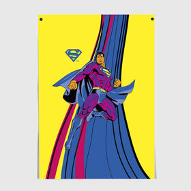 Постер с принтом Superman в Белгороде, 100% бумага
 | бумага, плотность 150 мг. Матовая, но за счет высокого коэффициента гладкости имеет небольшой блеск и дает на свету блики, но в отличии от глянцевой бумаги не покрыта лаком | man | steel | superman | vdzajul | супермен | супермэн