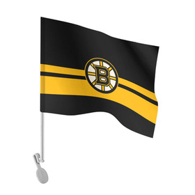 Флаг для автомобиля с принтом BOSTON BRUINS NHL в Белгороде, 100% полиэстер | Размер: 30*21 см | black | boston | bruins | hockey | ice | logo | nhl | sport | usa | бостон | брюинз | логотип | нхл | спорт | хоккей