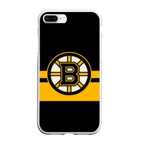 Чехол для iPhone 7Plus/8 Plus матовый с принтом BOSTON BRUINS NHL в Белгороде, Силикон | Область печати: задняя сторона чехла, без боковых панелей | black | boston | bruins | hockey | ice | logo | nhl | sport | usa | бостон | брюинз | логотип | нхл | спорт | хоккей