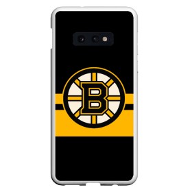 Чехол для Samsung S10E с принтом BOSTON BRUINS NHL в Белгороде, Силикон | Область печати: задняя сторона чехла, без боковых панелей | black | boston | bruins | hockey | ice | logo | nhl | sport | usa | бостон | брюинз | логотип | нхл | спорт | хоккей