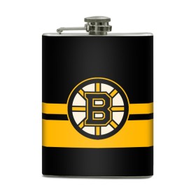 Фляга с принтом BOSTON BRUINS NHL в Белгороде, металлический корпус | емкость 0,22 л, размер 125 х 94 мм. Виниловая наклейка запечатывается полностью | Тематика изображения на принте: black | boston | bruins | hockey | ice | logo | nhl | sport | usa | бостон | брюинз | логотип | нхл | спорт | хоккей