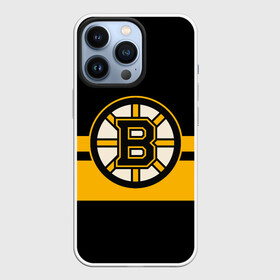 Чехол для iPhone 13 Pro с принтом BOSTON BRUINS NHL в Белгороде,  |  | black | boston | bruins | hockey | ice | logo | nhl | sport | usa | бостон | брюинз | логотип | нхл | спорт | хоккей