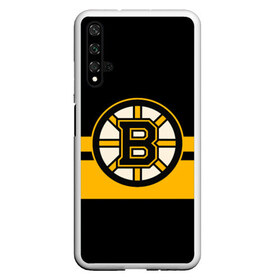 Чехол для Honor 20 с принтом BOSTON BRUINS NHL в Белгороде, Силикон | Область печати: задняя сторона чехла, без боковых панелей | Тематика изображения на принте: black | boston | bruins | hockey | ice | logo | nhl | sport | usa | бостон | брюинз | логотип | нхл | спорт | хоккей