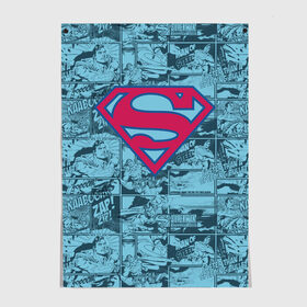 Постер с принтом Man of steel в Белгороде, 100% бумага
 | бумага, плотность 150 мг. Матовая, но за счет высокого коэффициента гладкости имеет небольшой блеск и дает на свету блики, но в отличии от глянцевой бумаги не покрыта лаком | man | steel | superman | vdzajul | супермен | супермэн