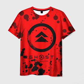 Мужская футболка 3D с принтом GHOST OF TSUSHIMA в Белгороде, 100% полиэфир | прямой крой, круглый вырез горловины, длина до линии бедер | game | games | ghost | ghost of tsushima | japan | logo | samurai | symbol | tsushima | игра | игры | лого | логотипы | призрак | призрак цусимы | самураи | самурай | символ | символы | цусимы | япония | японская | японские | японский