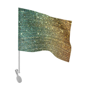 Флаг для автомобиля с принтом Бирюзовый блеск в Белгороде, 100% полиэстер | Размер: 30*21 см | бирюзовый | блеск | блестящая пыль | зелёный | стразы