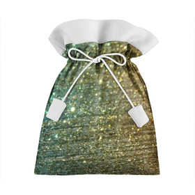 Подарочный 3D мешок с принтом Бирюзовый блеск в Белгороде, 100% полиэстер | Размер: 29*39 см | бирюзовый | блеск | блестящая пыль | зелёный | стразы