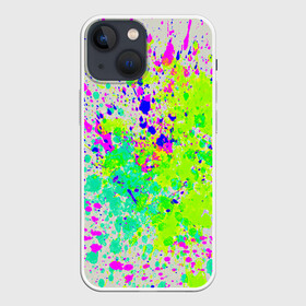Чехол для iPhone 13 mini с принтом КИСЛОТНЫЕ БРЫЗГИ в Белгороде,  |  | watercolor | абстракция красок | акварель | брызги красок | живопись | краска | потертость красок | текстуры