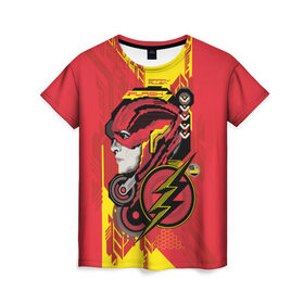 Женская футболка 3D с принтом The Flash в Белгороде, 100% полиэфир ( синтетическое хлопкоподобное полотно) | прямой крой, круглый вырез горловины, длина до линии бедер | flash | justice league movie | vdpartat | лига справедливости | супер герои | флеш