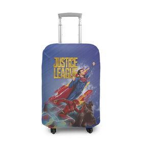 Чехол для чемодана 3D с принтом Justice League в Белгороде, 86% полиэфир, 14% спандекс | двустороннее нанесение принта, прорези для ручек и колес | batman | flesh | justice league movie | superman | vdpartat | бетмен | лига справедливости | супермен | флеш