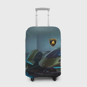 Чехол для чемодана 3D с принтом Lamborghini в Белгороде, 86% полиэфир, 14% спандекс | двустороннее нанесение принта, прорези для ручек и колес | bolide | car | italy | lamborghini | motorsport | power.prestige | автомобиль | автоспорт | болид | италия | ламборгини | мощь | престиж