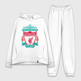 Женский костюм хлопок Oversize с принтом LIVERPOOL в Белгороде,  |  | best dad ever | best dad ever liverpool | football | liverpool champion | liverpool fc | liverpool fc 1991 | liverpool football club | soccer | uefa | англия | клуб | ливерпуль | лига | матч | мяч | спорт | уефа | футбол | хендерсон