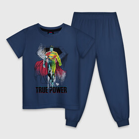 Детская пижама хлопок с принтом True power в Белгороде, 100% хлопок |  брюки и футболка прямого кроя, без карманов, на брюках мягкая резинка на поясе и по низу штанин
 | man | steel | superman | vdzajul | супермен | супермэн