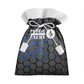 Подарочный 3D мешок с принтом PUBLIC ENEMY в Белгороде, 100% полиэстер | Размер: 29*39 см | Тематика изображения на принте: public enemy | rap | музыка | паблик энеми | рэп
