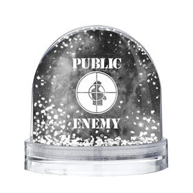 Снежный шар с принтом PUBLIC ENEMY в Белгороде, Пластик | Изображение внутри шара печатается на глянцевой фотобумаге с двух сторон | Тематика изображения на принте: public enemy | rap | музыка | паблик энеми | рэп