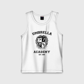 Детская майка хлопок с принтом The Umbrella Academy в Белгороде,  |  | the umbrella academy | umbrella | академия амбрелла | амбрелла | герб | зонтик