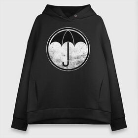 Женское худи Oversize хлопок с принтом The Umbrella Academy в Белгороде, френч-терри — 70% хлопок, 30% полиэстер. Мягкий теплый начес внутри —100% хлопок | боковые карманы, эластичные манжеты и нижняя кромка, капюшон на магнитной кнопке | the umbrella academy | umbrella | академия амбрелла | амбрелла | герб | зонтик